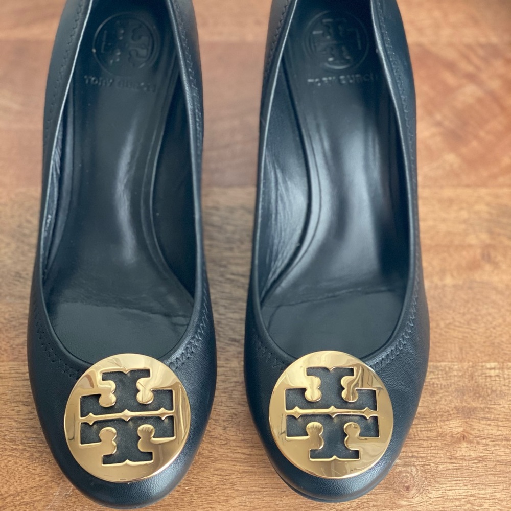 Tory Burch Wedge Round Toe Pumps